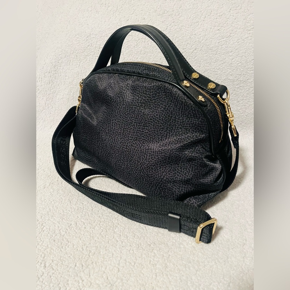 Borbonese Redwall Black Crossbody Bag - Picture 14 of 15